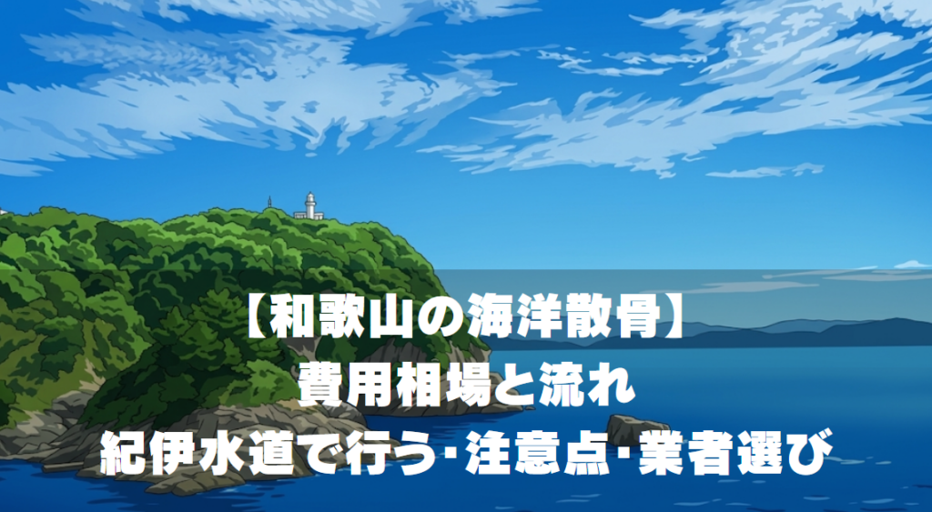 【和歌山の海洋散骨】費用相場と流れ｜紀伊水道で行う・注意点・業者選び