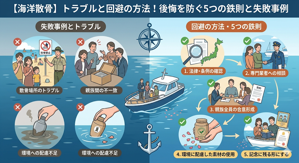 散骨で後悔、トラブルを回避する方法
