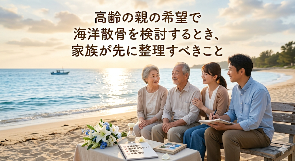 高齢の親の希望で海洋散骨を検討する