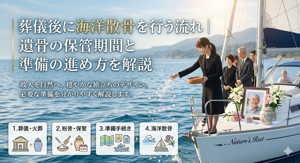 葬儀後に海洋散骨を行う流れ